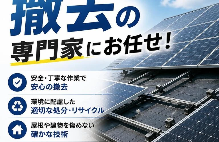 太陽光パネル撤去の専門家にお任せ！