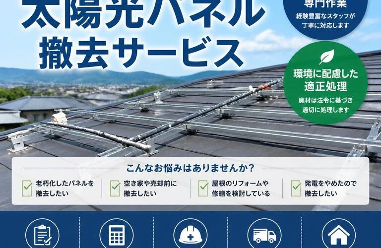 安心と信頼の太陽光パネル撤去サービス